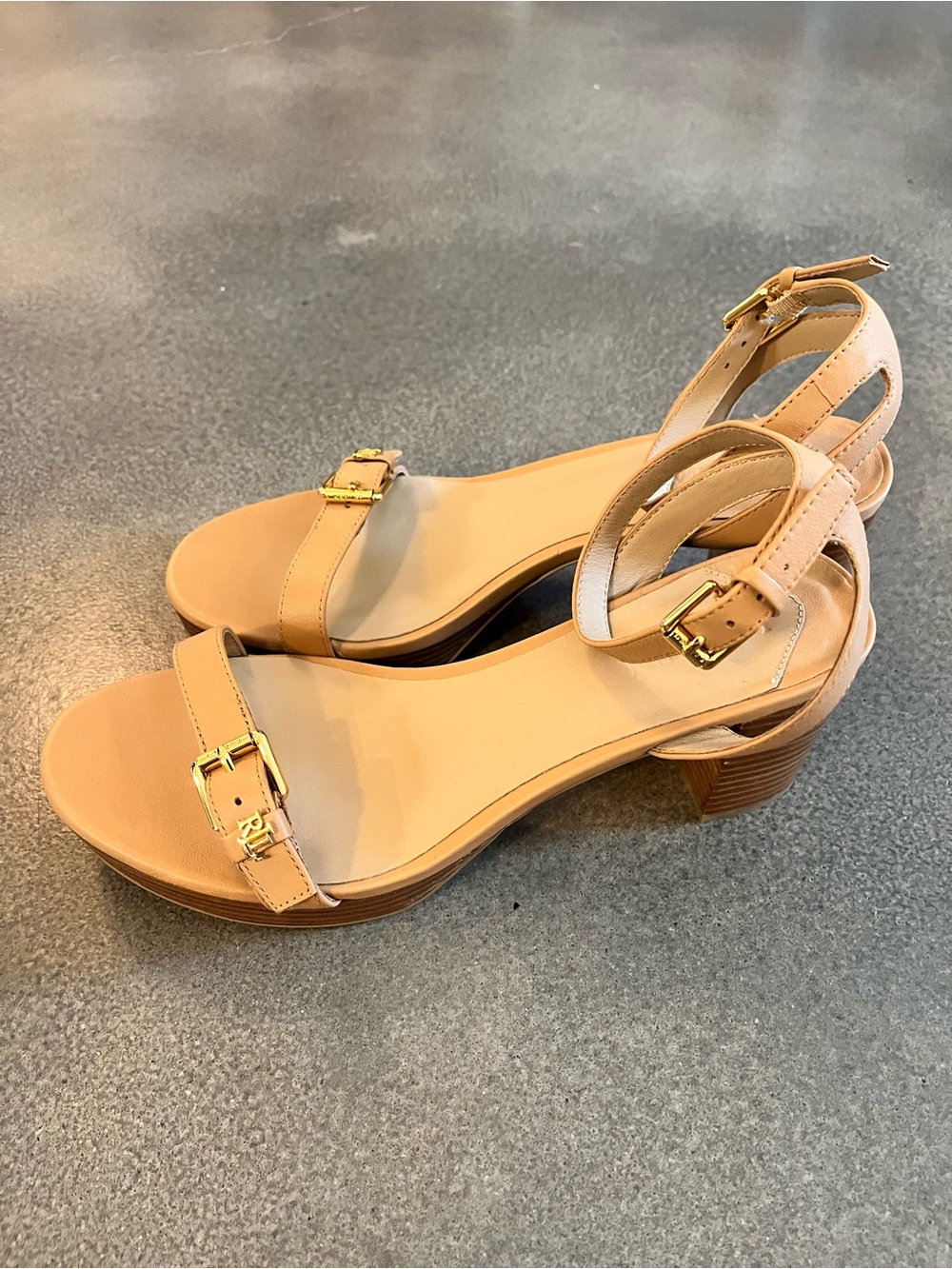 Lauren Ralph Lauren Women's Melissah Platform Dress Sandals Size 8 Brand New